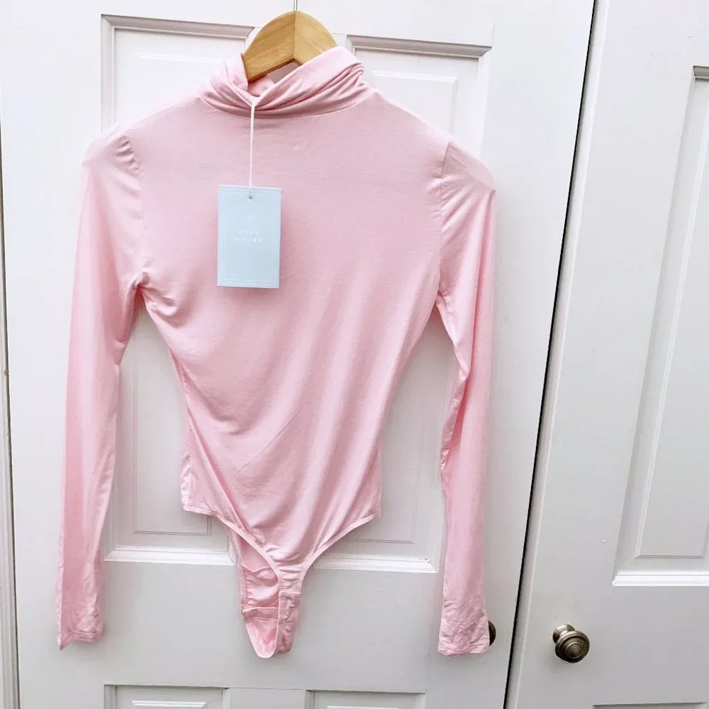 Hill House The Luna Bodysuit - Petal Pink Jersey